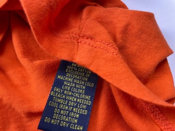 T-shirt damski bawełniany basic pomarańczowy POLO RALPH LAUREN r. L