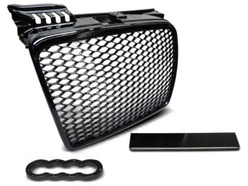 GRILL ATRAPA AUDI A4 B7 04-08 CZARNY POŁYSK PLASTER MIODU TUNING