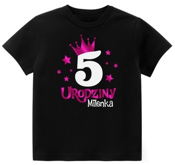 Koszulka URODZINY 5 LAT DOWOLNE IMIĘ r. 122