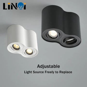 Surface Mounted Round Ceiling Downlight GU10 Led Downlight Single/Double