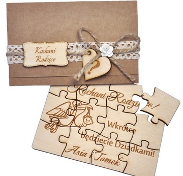 PUZZLE ZOSTANIESZ BABCIĄ ZOSTANIECIE DZIADKAMI