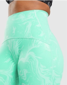 ЛЕГИНГИ ЖЕНСКИЕ СПОРТИВНЫЕ GYMSHARK ЗЕЛЕНЫЕ С ЛОГОТИПОМ XS 0A5E5_B*