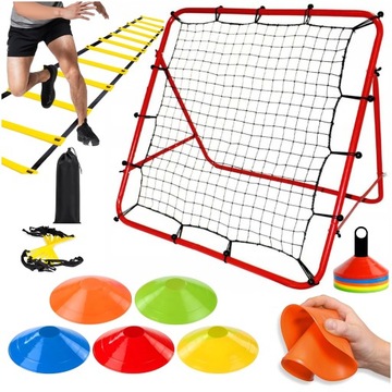 REBOUNDER BRAMKA DO PIŁKI NOŻNEJ DZIECI PACHOŁKI DRABINKA ZESTAW PIŁKARSKI