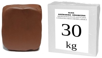 GLINA RZEŹBIARSKA CERAMICZNA PLASTYCZNA MASA 30 KG