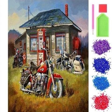 HAFT DIAMENTOWY MOZAIKA DIAMENTOWA 5D MOTOCYKL