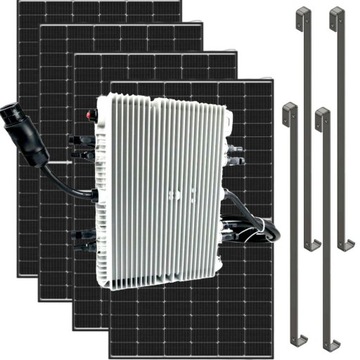 Zestaw balkonowy 1,6kW mikroinwerter DEYE + 4x panele uchwyty FOTOWOLTAIKA