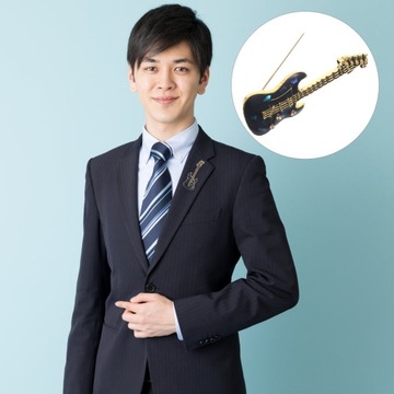 GITARA BROSZKA Z ODZNAKĄ PIN RETRO SUKIENKI DLA KOBIET