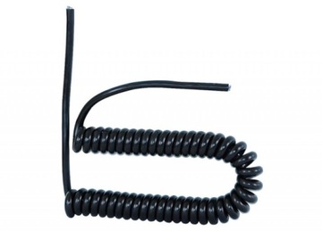 Przewód spiralny 4x1mm2 - 5m - czarny