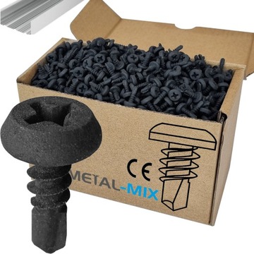 PCHEŁKI WKRĘTY DO ŁĄCZENIA PROFILI STALOWYCH FOSFATOWANE 3,5x9,5 1000sztuk