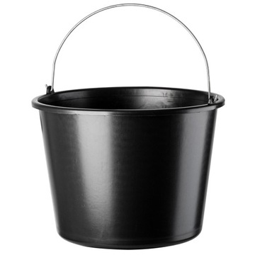 WIADRO BUDOWLANE Z RĄCZKĄ PLASTIKOWE OKRĄGŁE 16L