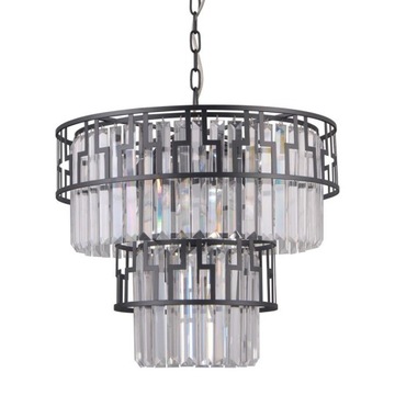 Lampa wisząca glamour Filip antracytowa oprawa