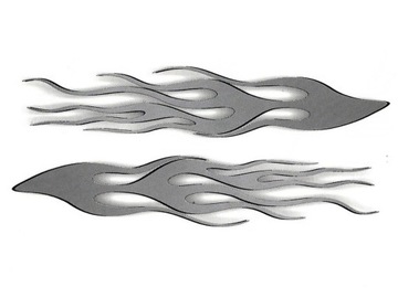 NAKLEJKA AUTO SZYBĘ PŁOMIENIE NA BOK 2 SZTUKI