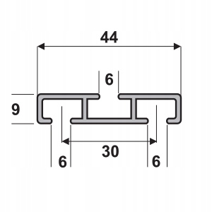 Алюминиевая крышка рейки 200 см белая