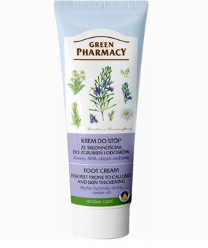 Green Pharmacy Krem do Stóp na odciski i zgrubienia Kwasy AHA, Cedr 75 ml
