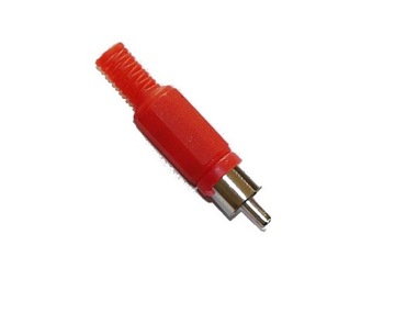 Wtyk RCA CHINCH plastik czerw (4szt)/1846