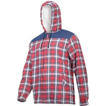KOSZULA FLANELOWA OCIEP. WZMOC., CZERW-GRAN., 2XL,
