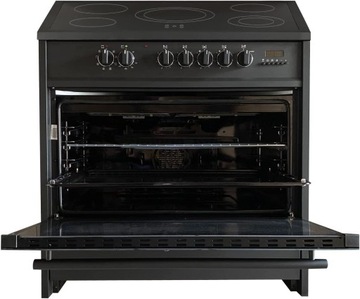Kuchenka elektryczna 90 cm + okap ścienny 90cm GURARI E 912 BL+ GCH F 462 IS 9 Prime