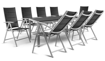 ZESTAW OGRODOWY MEBLE OGRODOWE POLA ALUMINIUM STÓŁ