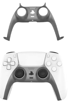 СЕРАЯ ВСТАВКА ПЕРЕДНЕЙ ПАНЕЛИ ДЕКОР КОРПУСА PS5 PAD 2 ШТ. + 8 НАКЛАДОК JOG