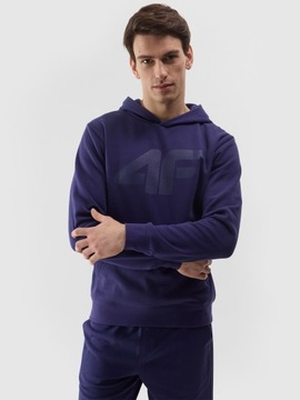 4F BLUZA MĘSKA DRESOWA SPORTOWA Z KAPTUREM BASIC SS24