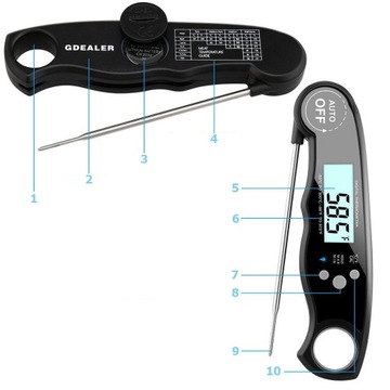 Водонепроницаемый пищевой термометр для приготовления стейков из мяса и молока в духовке
