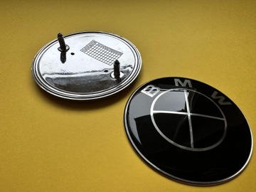 Эмблема-логотип для BMW диам. 82 мм Черный/Черный