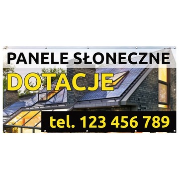 Baner Fotowoltaika, odblask -150x75cm 1,5x0,75m