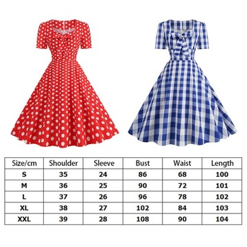 Damska sukienka w stylu retro z lat 50. i 60.