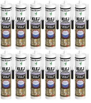 Den Braven Klej Akrylowy do Sztukaterii Kasetonów Styropianu 300ml KARTON