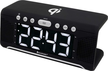Radiobudzik z ładowaniem QI Soundmaster UR800SW