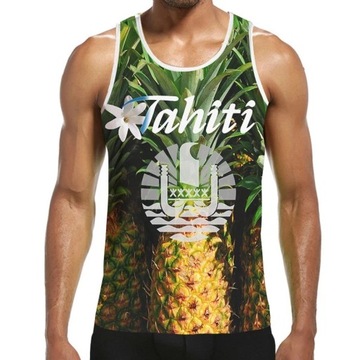 Koszulka bez rękawów 3D Print Polynesia Tahiti