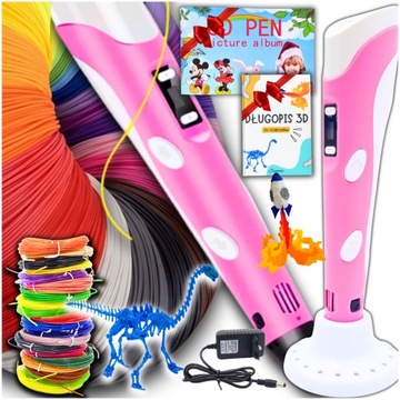 DŁUGOPIS RYSIK PIÓRO DRUKARKA 3D PEN ZESTAW + 309m WKŁAD + VIDEO INSTRUKCJA