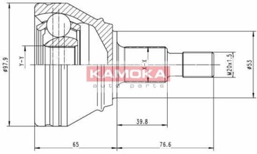KAMOKA 6681 SADA KLOUBU HŘÍDEL HNACÍ