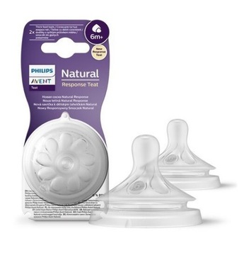 AVENT smoczek NATURAL RESPONSE 6m+ 2 szt. KASZKA