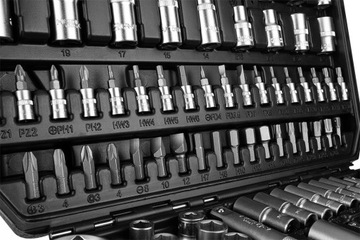 NEO Klucze Nasadowe 110 el. 1/4 1/2 Walizka + Zestaw Bitów Końcówek 40 el.