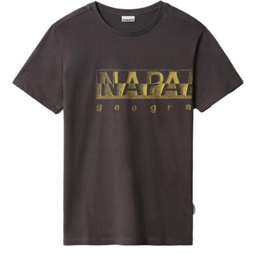 Napapijri T-Shirt męski NP0A4F9N Grafitowy-40%