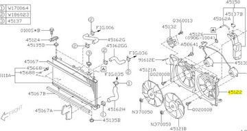 POUZDRO VENTILÁTORŮ SUBARU LEGACY OUTBACK 3.6 USA