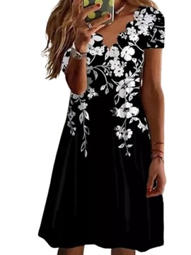 SUKIENKA ELEGANCKA LETNIA DAMSKA MIDI WIECZOROWA