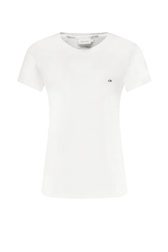 CALVIN KLEIN, t-shirt damski, biały , XS