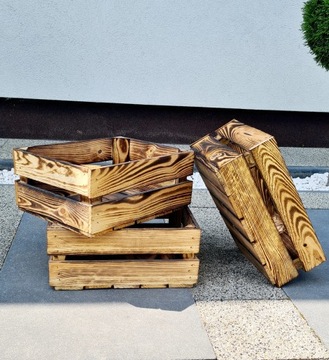 ДЕРЕВЯННАЯ КОРОБКА, обожженная КОРОБКА, 38x28x16