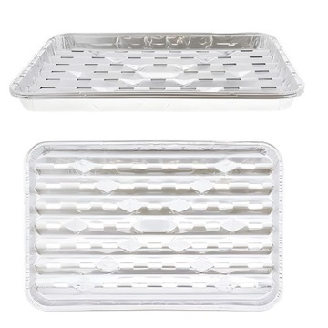 АЛЮМИНИЕВЫЕ ПРОТИВНИ ДЛЯ ГРИЛЯ ПРОЧНЫЕ ОДНОРАЗОВЫЕ ПЛИТЫ 22x28см 3 ТОНКИХ ПРЕДМЕТА