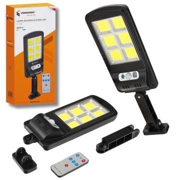 Lampa uliczna ogrodowa solarna LED COB +czujnik ruchu/zmierzchu +pilot 120°