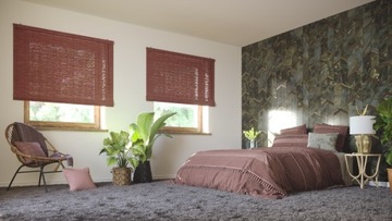 Римская штора, бамбуковая штора на окно 150х220 см ВИШНЯ