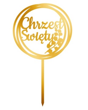 Topper TCZ-19- Chrzest Święty Złote Lustro