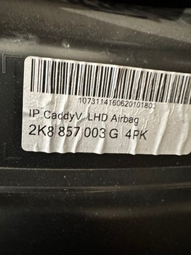 ! VW CADDY 2K8 KONZOLA KOKPIT DESKA ROZDĚLOVAČE 2K8857003G