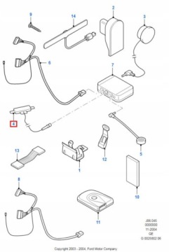 ТЕЛЕФОННАЯ АНТЕННА FORD MONDEO 00-07 / 1222912