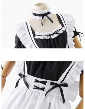 Cosplay anime kawiarni strój pokojówki sukienka,M