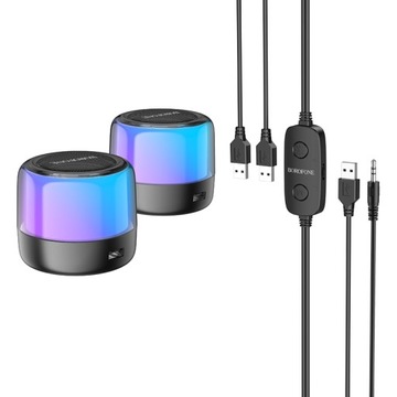 Беспроводная Bluetooth-колонка Borofone BP12 Colorful Stereo 2 в 1 (2 шт.)