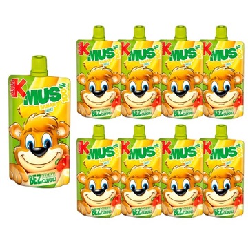 Kubuś Mus 100% banan jabłko 100 g x 8 sztuk