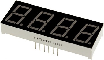 Wyświetlacz 4 Cyfrowy 7 Segmentowy Czerwony Katoda